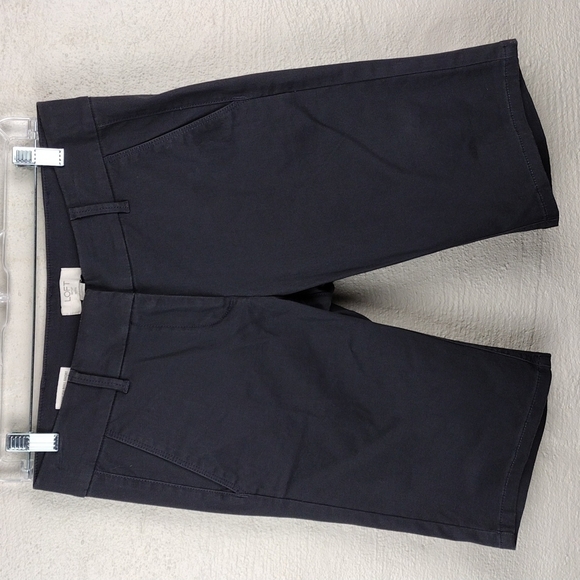 LOFT Outlet Petite Dark Gray Mid Rise Dress Bermuda Roll Shorts - Picture 13 of 13